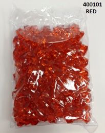 36 Bulk Plastic Decoration Stones In Red