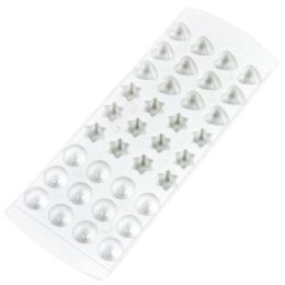 144 Bulk Ice Cube Tray Heart Star White