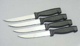 144 Bulk Steak Knives 4pc, 4.5" Blade