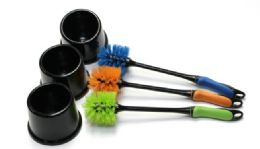 36 Bulk Deluxe Toilet Brush W/ Caddy