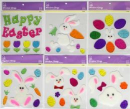 144 Bulk Easter Window Gel Cling