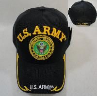 24 Bulk Licensed Us Army [seal] Ball Cap *black Only