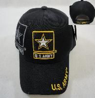 24 Bulk Licensed Us Army Hat [black/star Logo]