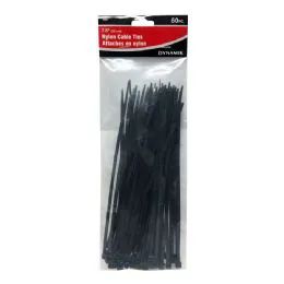 144 Bulk 50 Pack Black Nylon Cable Ties