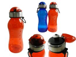48 Bulk Sport Water Bottle With Flip Top Lid