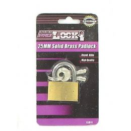 72 Bulk 25mm Solid Brass Padlock