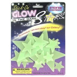 24 Bulk SticK-On Glow In The Dark Stars 12 Pack