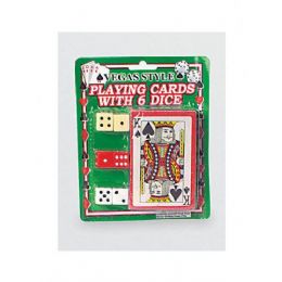 72 Bulk Vegas Style Playing Card With Dice
