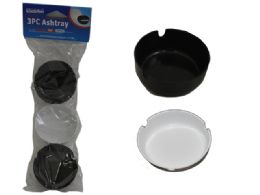 96 Bulk 3 Piece Plastic Ashtrays