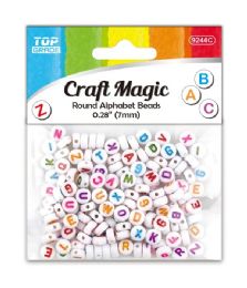 312 Bulk Plastic letter beads white and color 4x7mm 20g