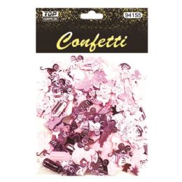 144 Bulk Confetti Bottle Carriage Pink
