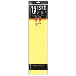144 Bulk Fifteen Count Yellow Tissue Paper