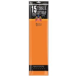 144 Bulk Fifteen Count Orange Tissue Paper