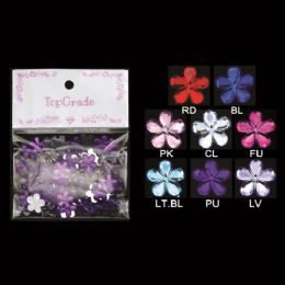 96 Bulk Rhinestone Sticker Flowers