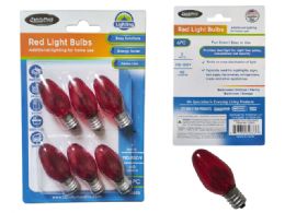96 Bulk Night Light Bulbs 6-Piece Transparent Red