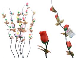 144 Bulk Long Stem 4 Head Rose Flower