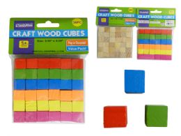 96 Bulk 36 Piece Cube Craft Wood