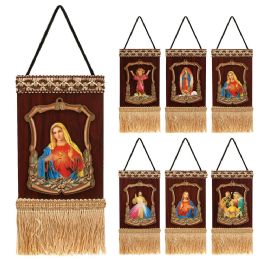 48 Bulk Religious Hanging Decor Fringed 28cm