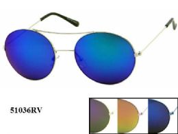 48 Bulk Round Metal Sunglasses Assorted