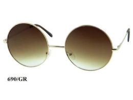 48 Bulk Round Metal Sunglasses