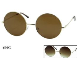 48 Bulk Round Metal Sunglasses