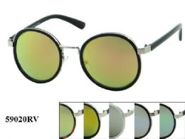 48 Bulk Round Plastic Rv Sunglasses Assorted