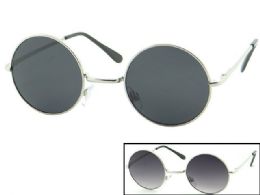 48 Bulk Round Metal Sunglasses