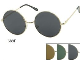 48 Bulk Round Metal Sunglasses Assorted