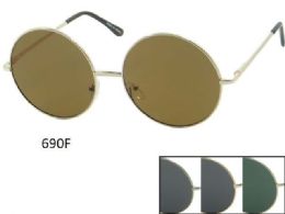 48 Bulk Round Metal Sunglasses Assorted