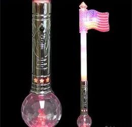 12 Bulk Flashing American Flag Wands