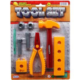 48 Bulk 8pc Tool Play Set On Blister Card, 2 Assrt