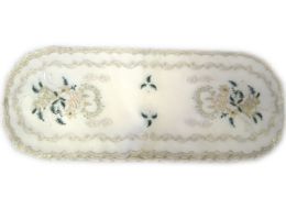 24 Bulk Holly & White Candle & Bell 15 Inch X 42 Inch Oblong