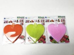 60 Bulk Silicone Wash Brush Heart Shaped/color Assorted