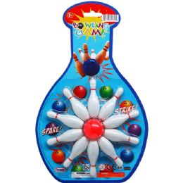 48 Bulk 11pc 3" Bowling Play Set On Blister Card