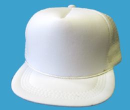 144 Bulk Youth Mesh Blank Caps