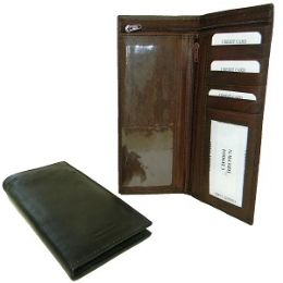 12 Bulk Cowhide Leather Checkbook - Black Color Only