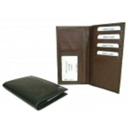 12 Bulk Cowhide Leather CheckbooK- Black Color