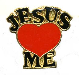96 Bulk Brass Hat Pin, "jesus (loves) me