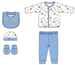 24 Bulk Newborn Boy's Sleep Set - Assorted Graphic Prints - Sizes 0-9m