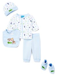 24 Bulk Newborn Boy's "jungle Friends" Set - Animal Prints - Sizes 0-9m