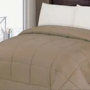 6 Bulk 1 Piece Solid Comforter Twin Size In Mocha