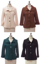 24 Bulk Women's Wide Collar Blazer
