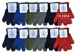 12 Bulk Yacht And Smith Kid's Unisex Gloves In Assorted Colors