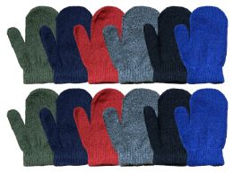 12 Bulk Yacht & Smith Unisex Assorted Colors Magic Mitten Gloves