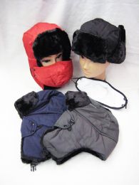 36 Bulk Mens Faux Fur Winter Pilot Hat