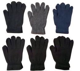 6 Bulk Yacht And Smith Men's Winter Gloves In Assorted Colors