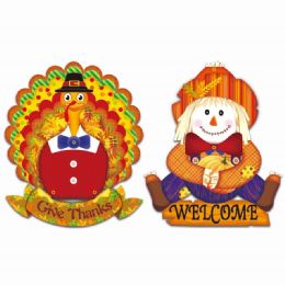 96 Bulk Thanksgiving Hanging Jointed Cutout