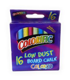 48 Bulk Low Dust Kids Colored Packaged Chalk
