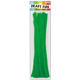 144 Bulk Forty Count Tinsel Stems Green