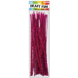 144 Bulk Forty Count Tinsel Stems Pink